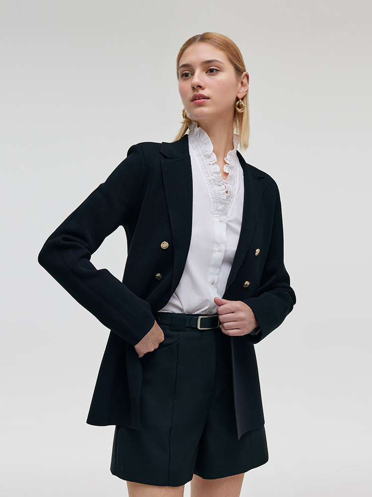 Evelyn & Co.™ | Stretch Lapel Knit Blazer
