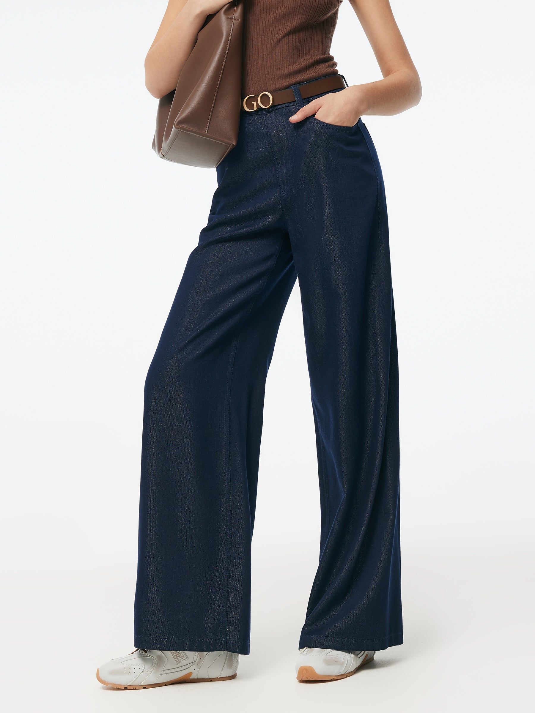 Evelyn & Co.™ | Denim Glitter Straight Jeans