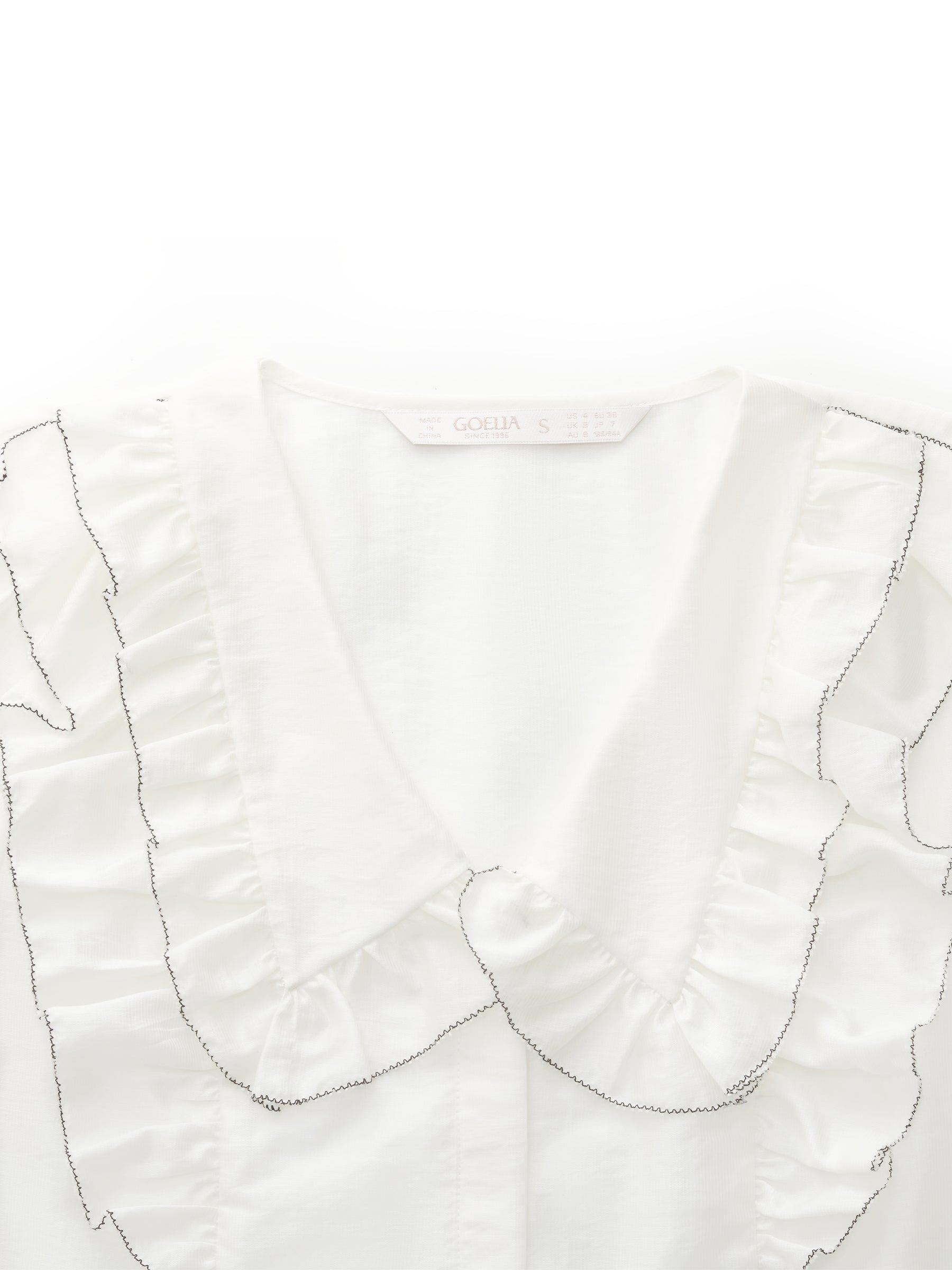 Evelyn & Co.™ | Tencel Blend Ruffle V-Neck Shirt