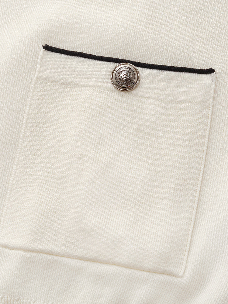 Evelyn & Co.™ | Contrast Trim Knit Vest