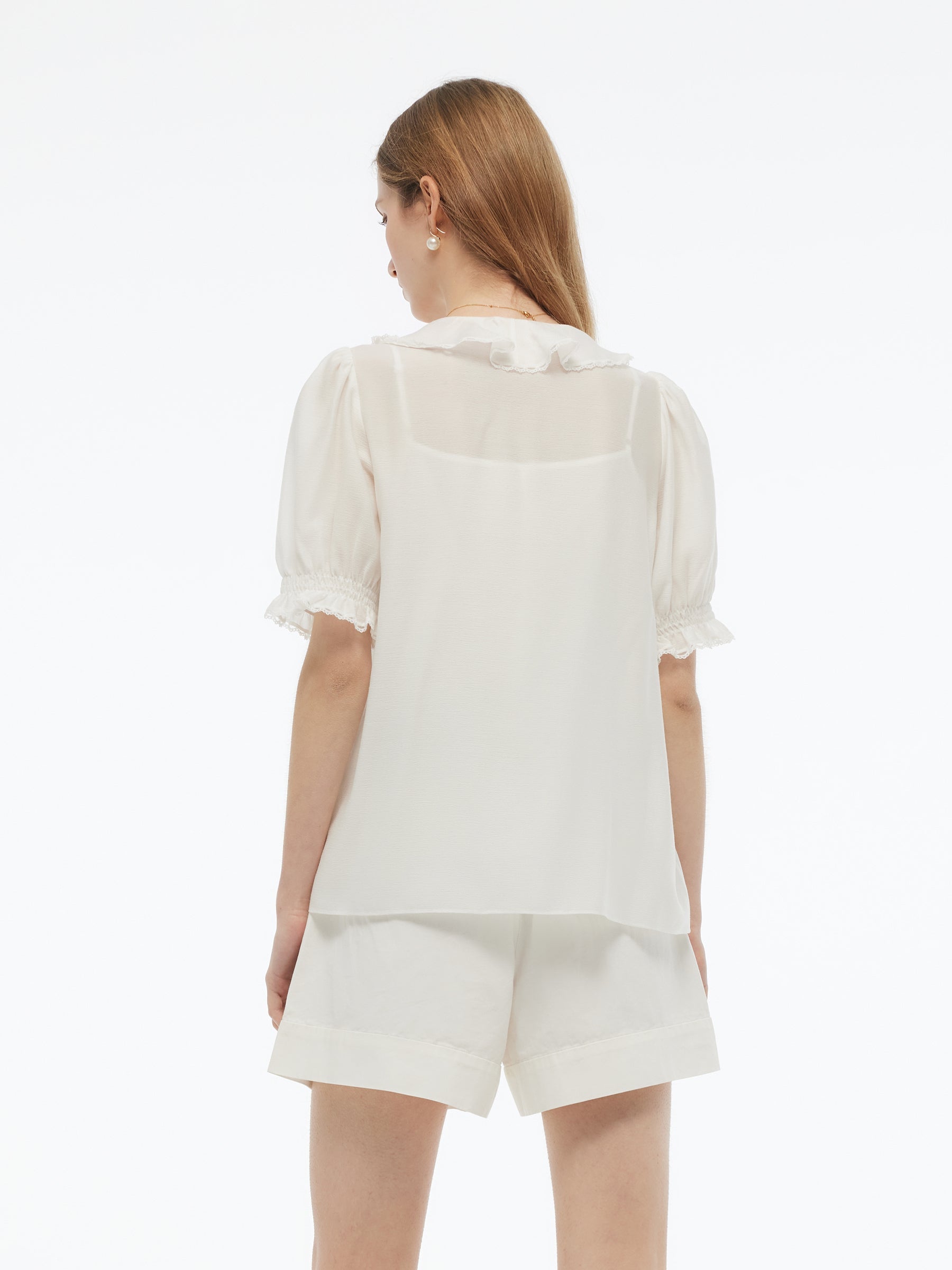 Evelyn & Co.™ | Ruffle V-Neck Blouse