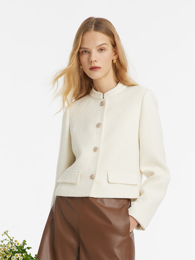 Evelyn & Co.™ | Wool Blend Single-Breasted Jacket