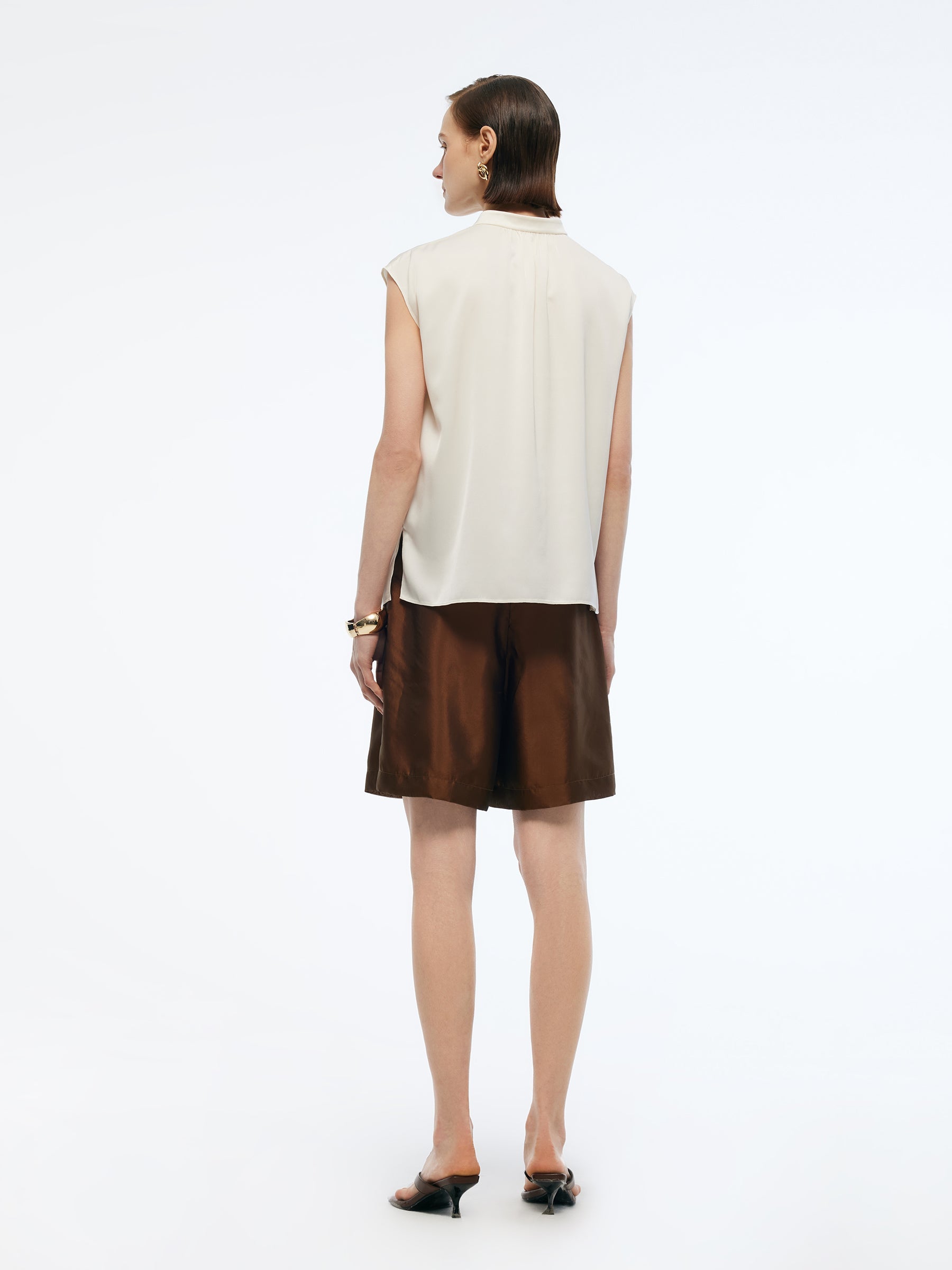 Evelyn & Co.™ | Silk Cap Sleeve Blouse