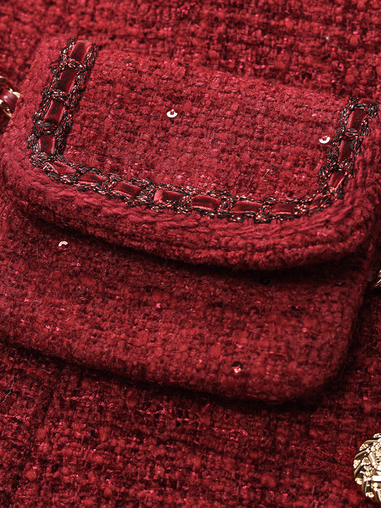 Evelyn & Co.™ | Tweed Coat With Waist Pack