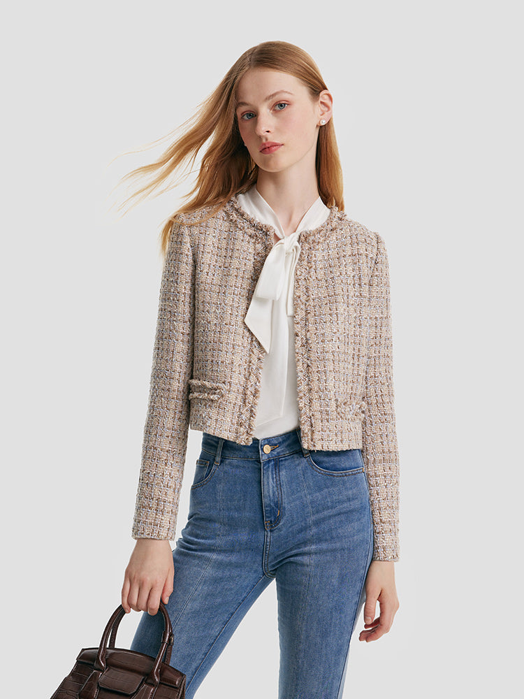 Evelyn & Co.™ | Frayed Crop Jacket