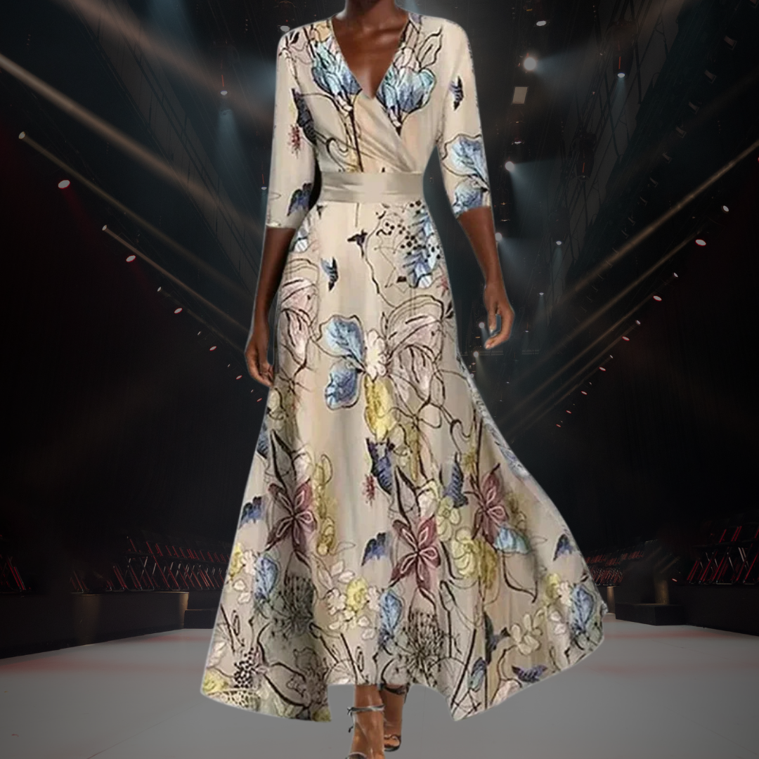 Evelyn & Co.™ | Elegant Floral Maxi Dress