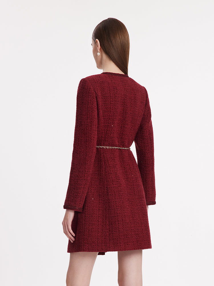 Evelyn & Co.™ | Tweed Coat With Waist Pack