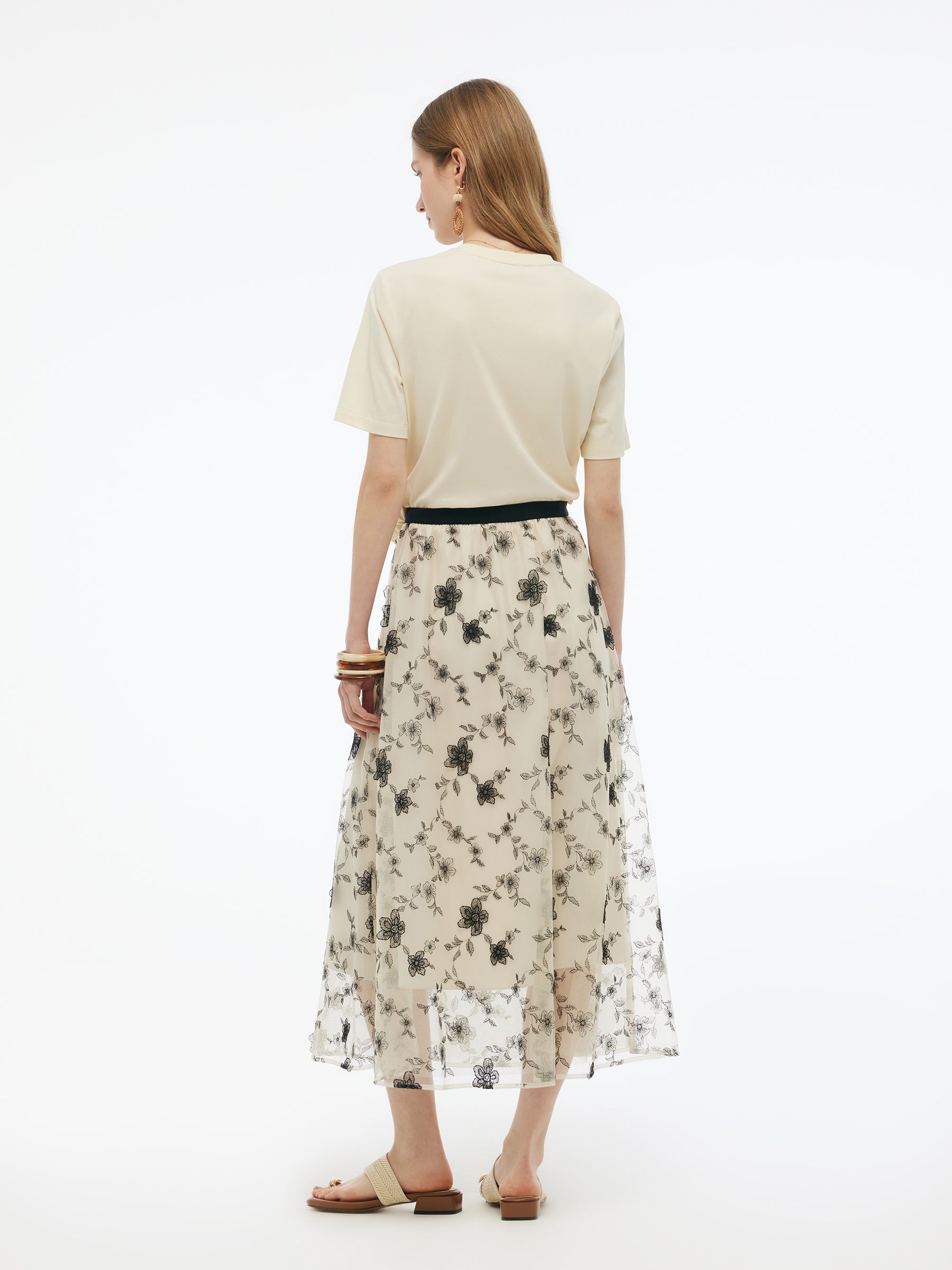 Evelyn & Co.™ | Floral Embellished Knit T-Shirt