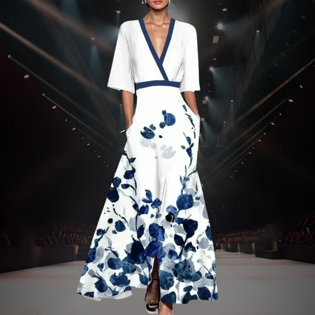 Evelyn & Co.™ | Elegant Floral Maxi Dress