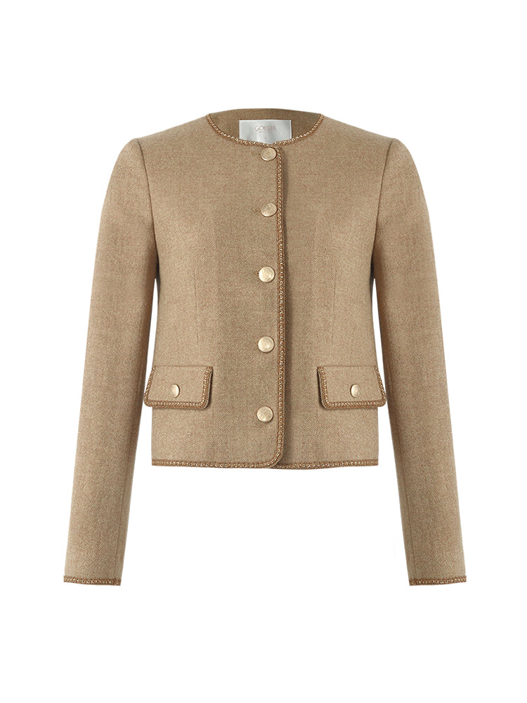 Evelyn & Co.™ | Wool Round Neck Jacket