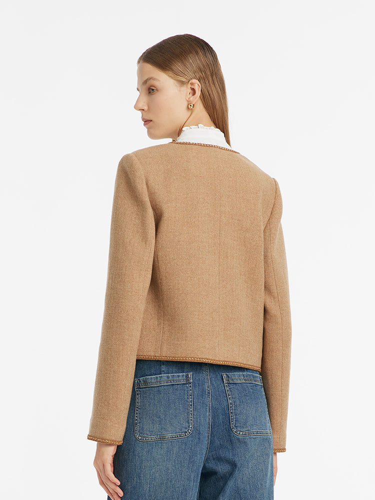 Evelyn & Co.™ | Wool Round Neck Jacket