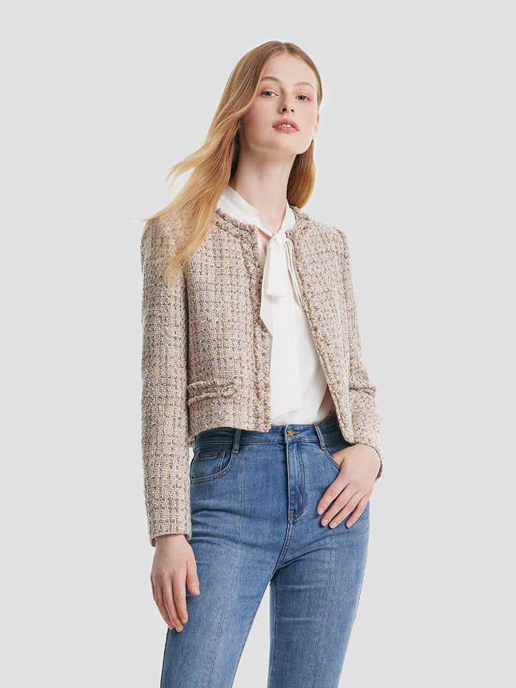 Evelyn & Co.™ | Frayed Crop Jacket