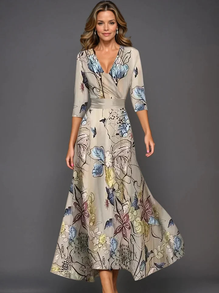 Evelyn & Co.™ | Elegant Floral Maxi Dress
