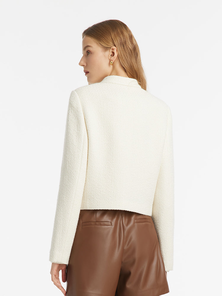 Evelyn & Co.™ | Wool Blend Single-Breasted Jacket