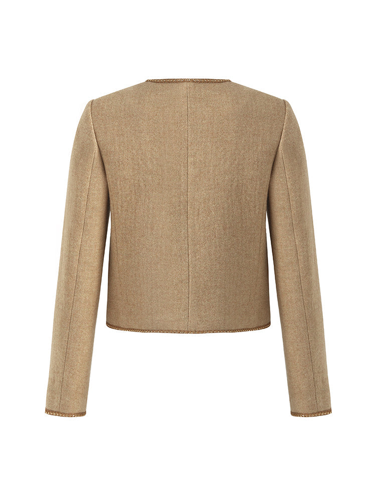 Evelyn & Co.™ | Wool Round Neck Jacket
