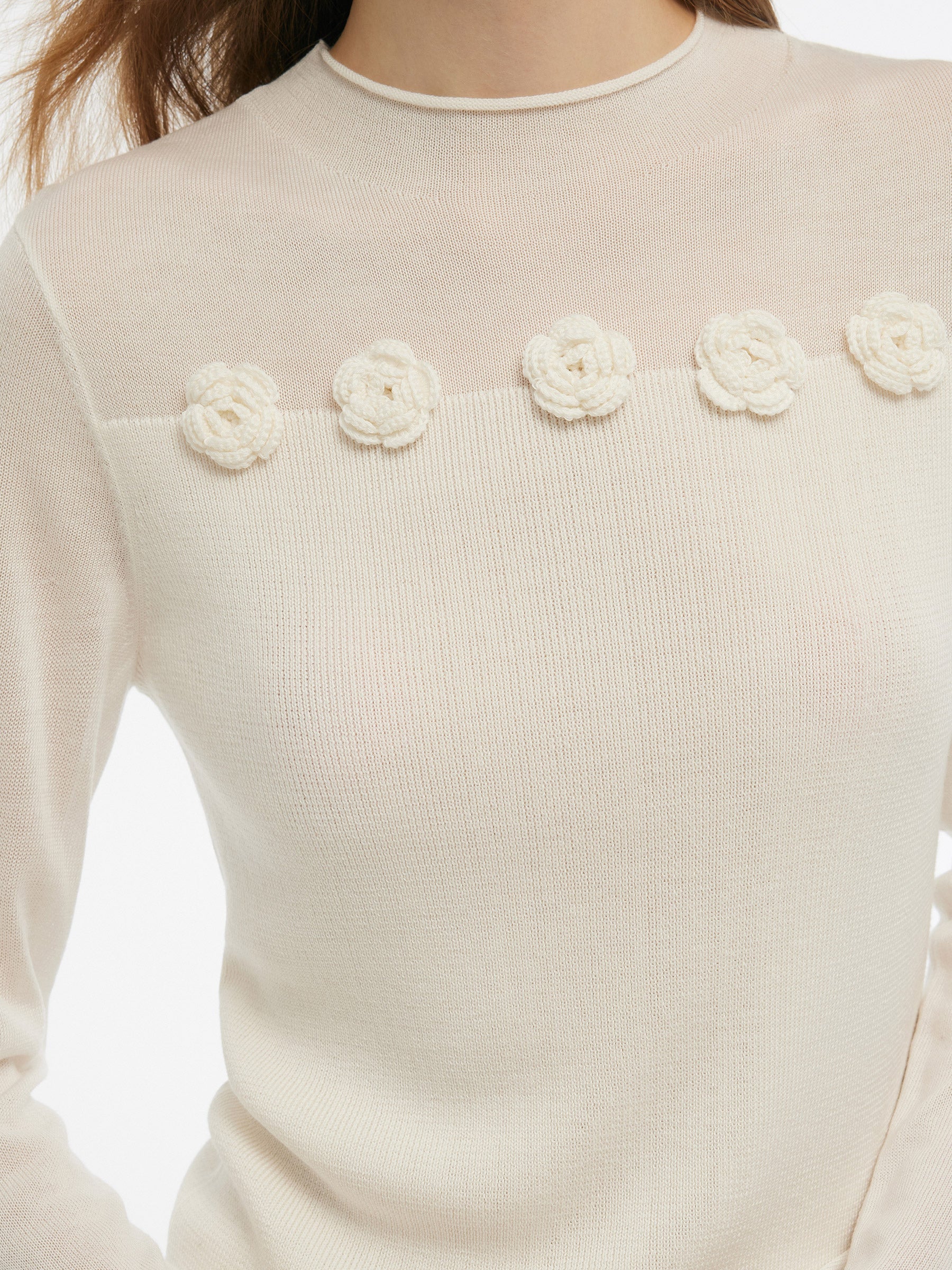 Evelyn & Co.™ | Flower Knit Top