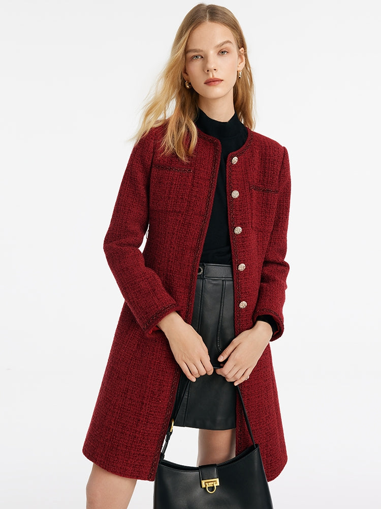 Evelyn & Co.™ | Tweed Coat With Waist Pack