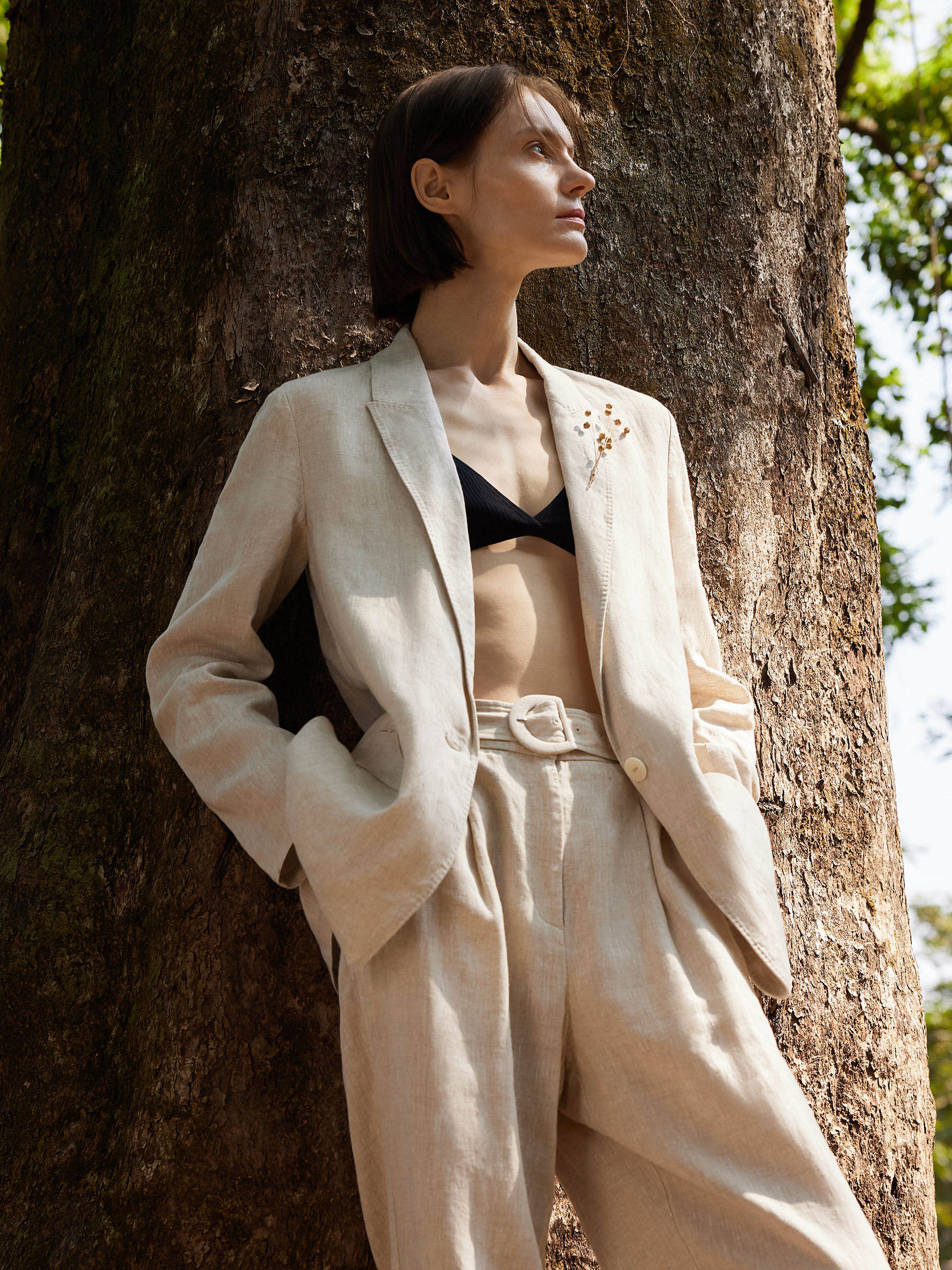 Evelyn & Co.™ | Linen Back Slit Blazer
