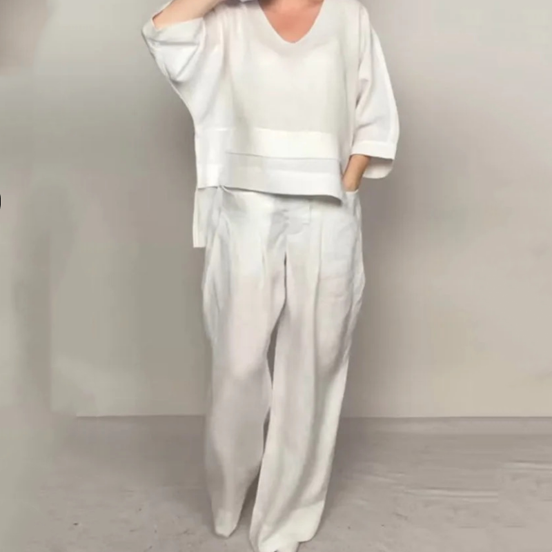 Angelina - Minimalist Wide-Leg Set