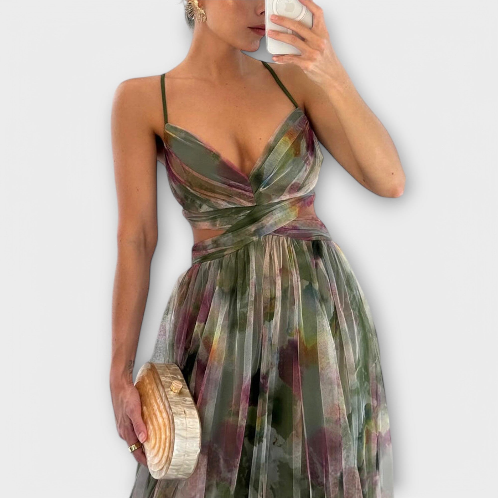 Evelyn & Co.™ | Elegant Mesh Maxi Dress