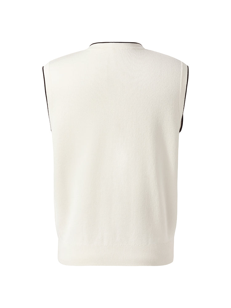 Evelyn & Co.™ | Contrast Trim Knit Vest