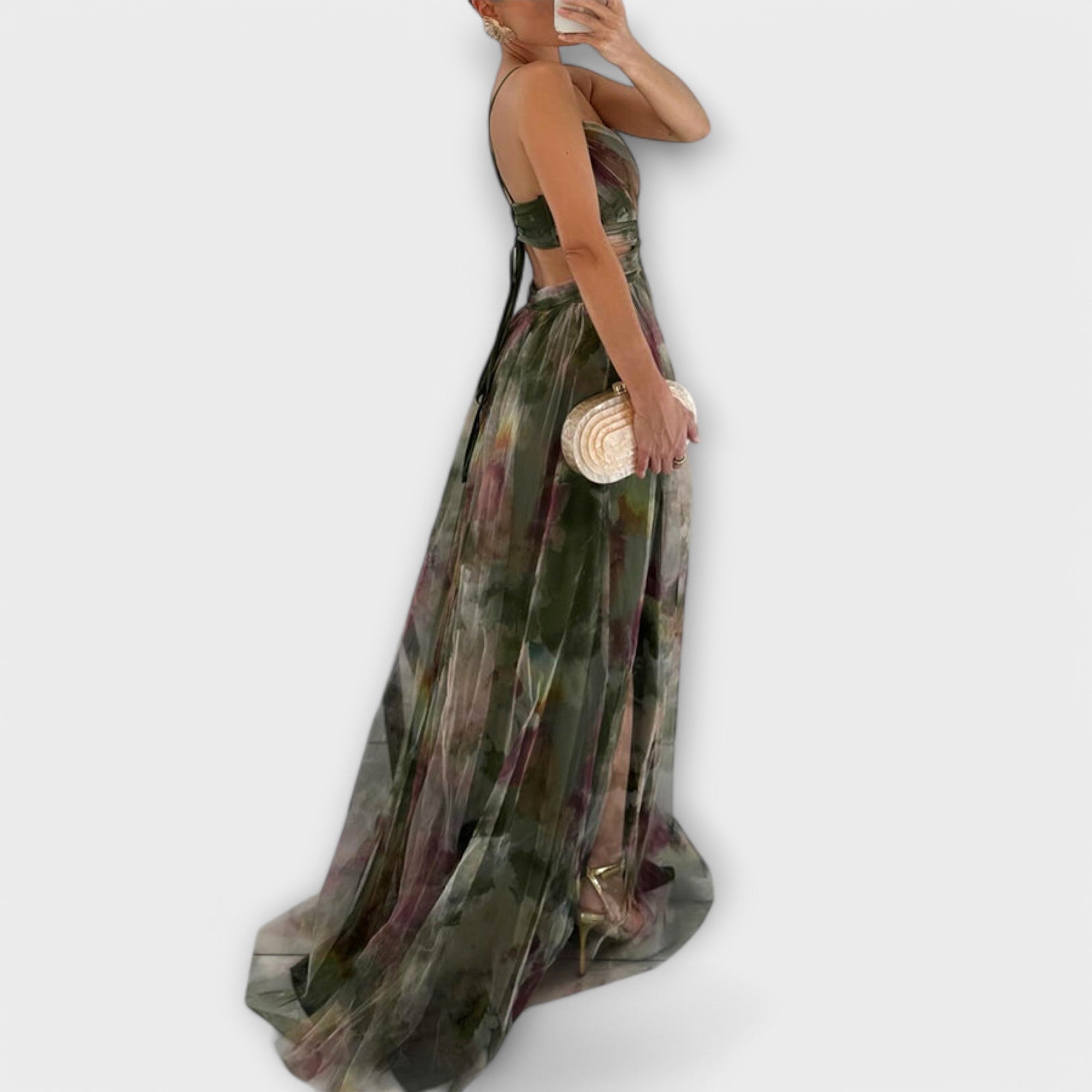 Evelyn & Co.™ | Elegant Mesh Maxi Dress