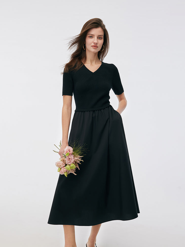 Evelyn & Co.™ | Tencel V-Neck Midi Dress