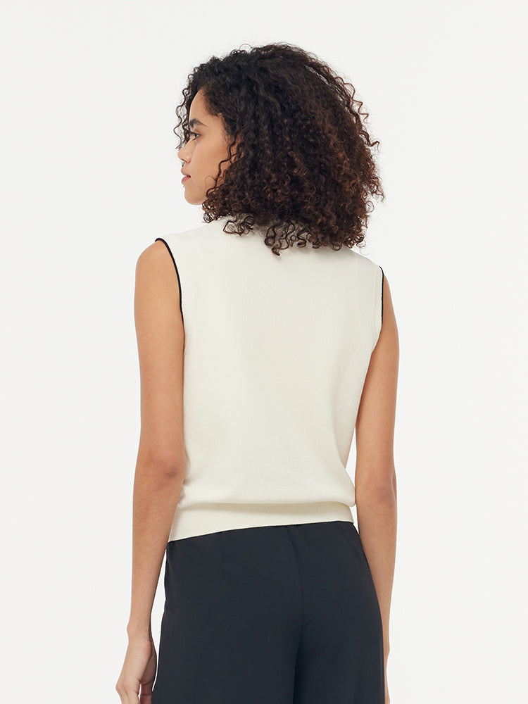 Evelyn & Co.™ | Contrast Trim Knit Vest