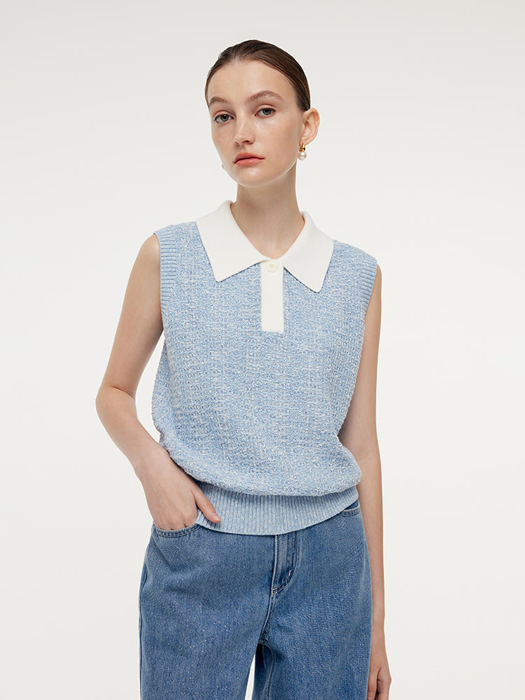 Evelyn & Co.™ | Knit Polo Tank Top