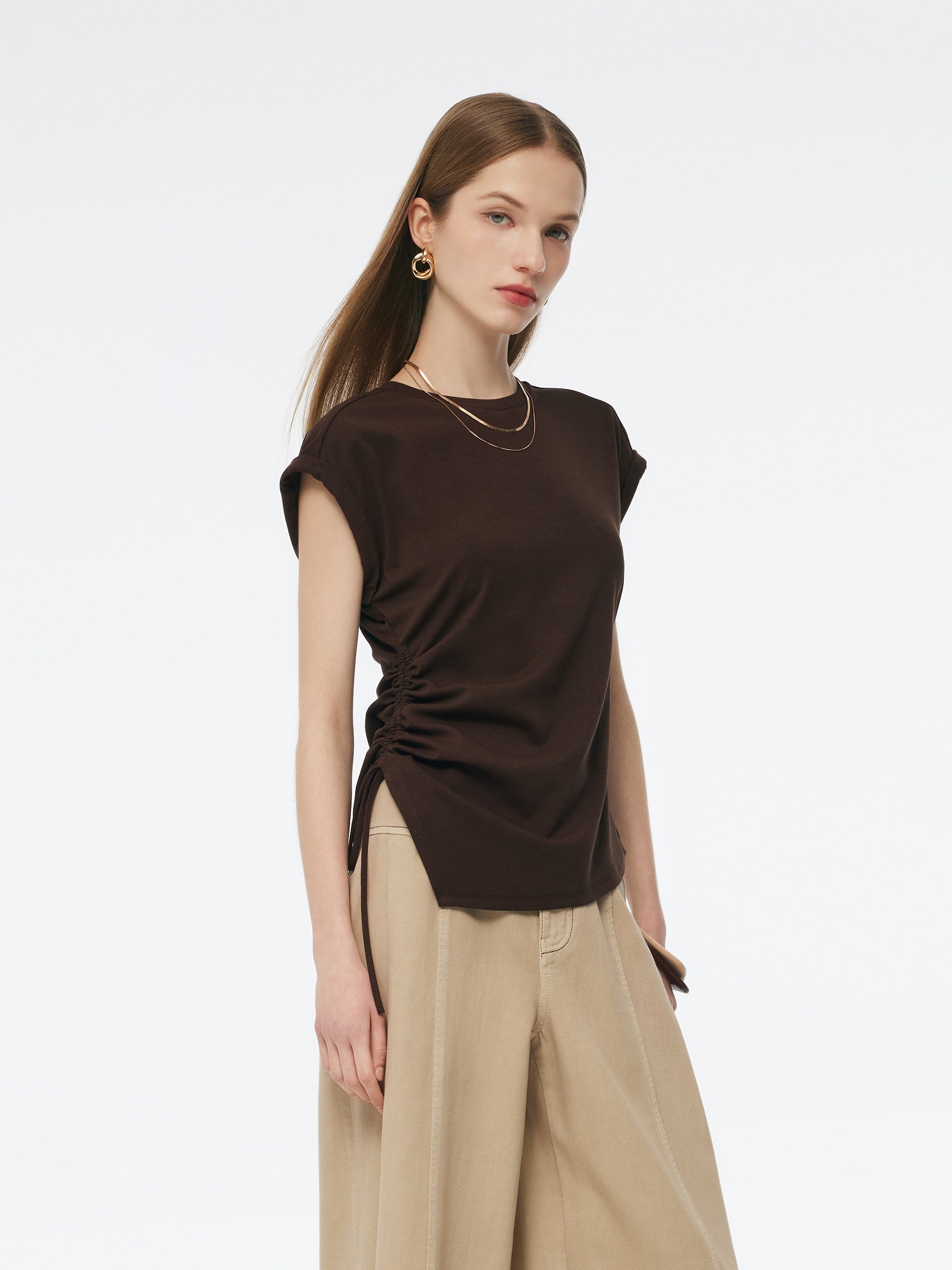 Evelyn & Co.™ | Hem Sleeve Knit Top