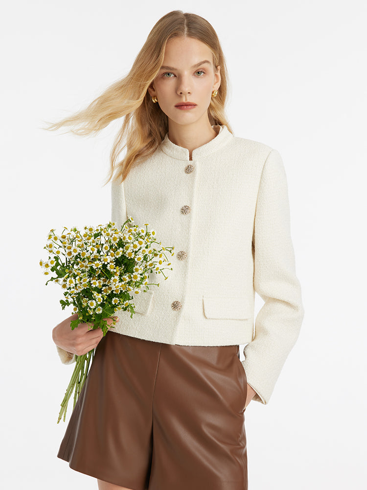 Evelyn & Co.™ | Wool Blend Single-Breasted Jacket