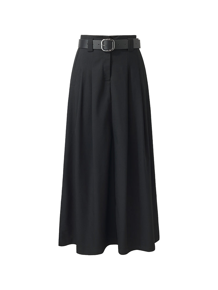 Evelyn & Co.™ | Black Maxi Skirt With Belt