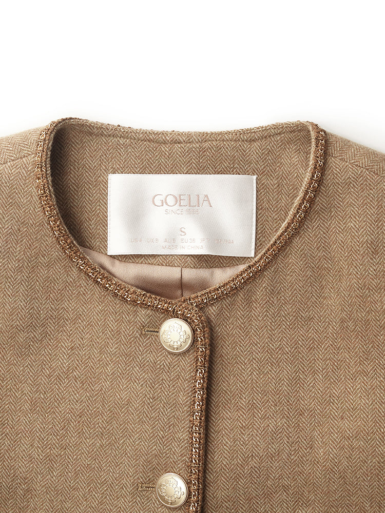 Evelyn & Co.™ | Wool Round Neck Jacket