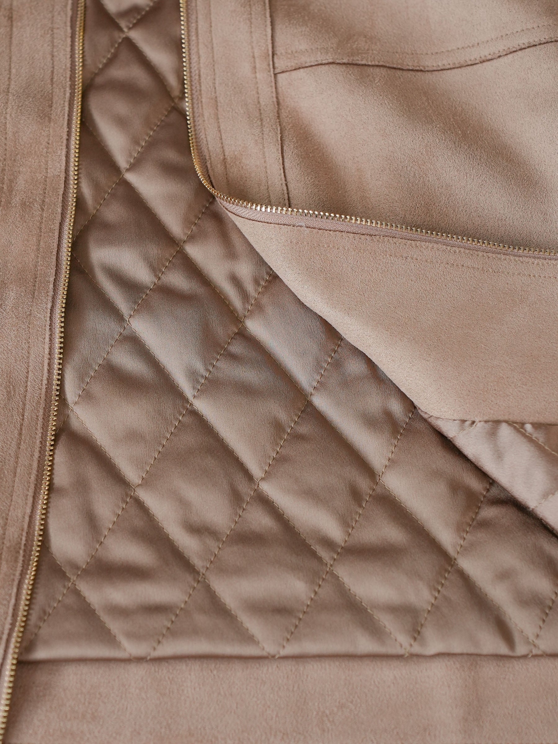 Evelyn & Co.™ | Suede Zip-Up Crop Jacket