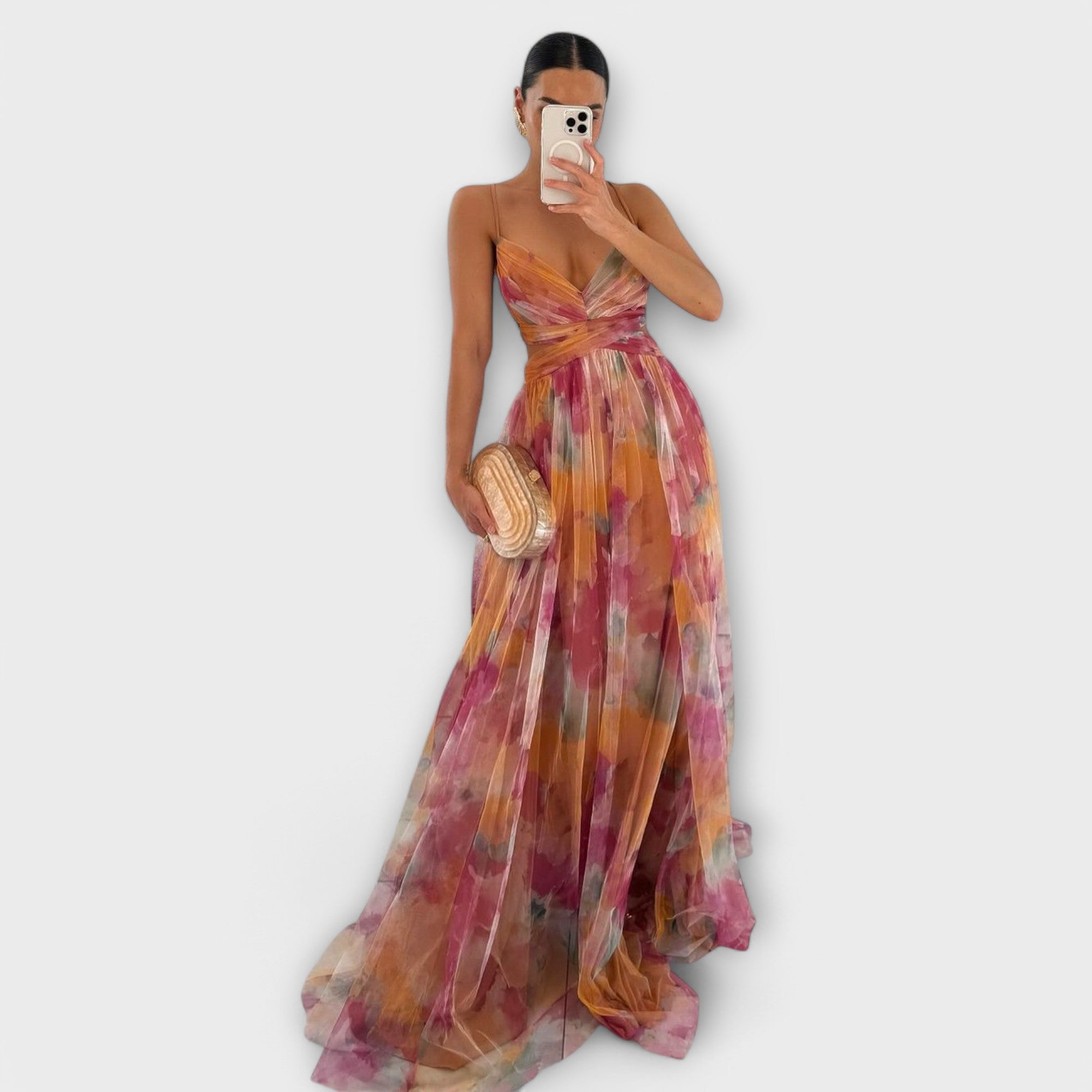 Evelyn & Co.™ | Elegant Mesh Maxi Dress