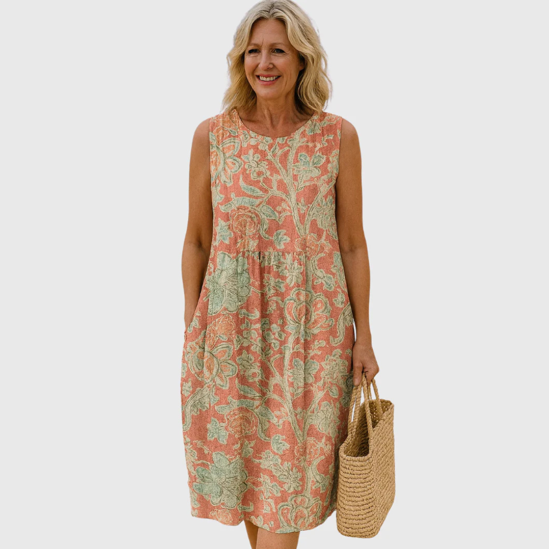 Aisley – Sleeveless Tiered Midi Dress