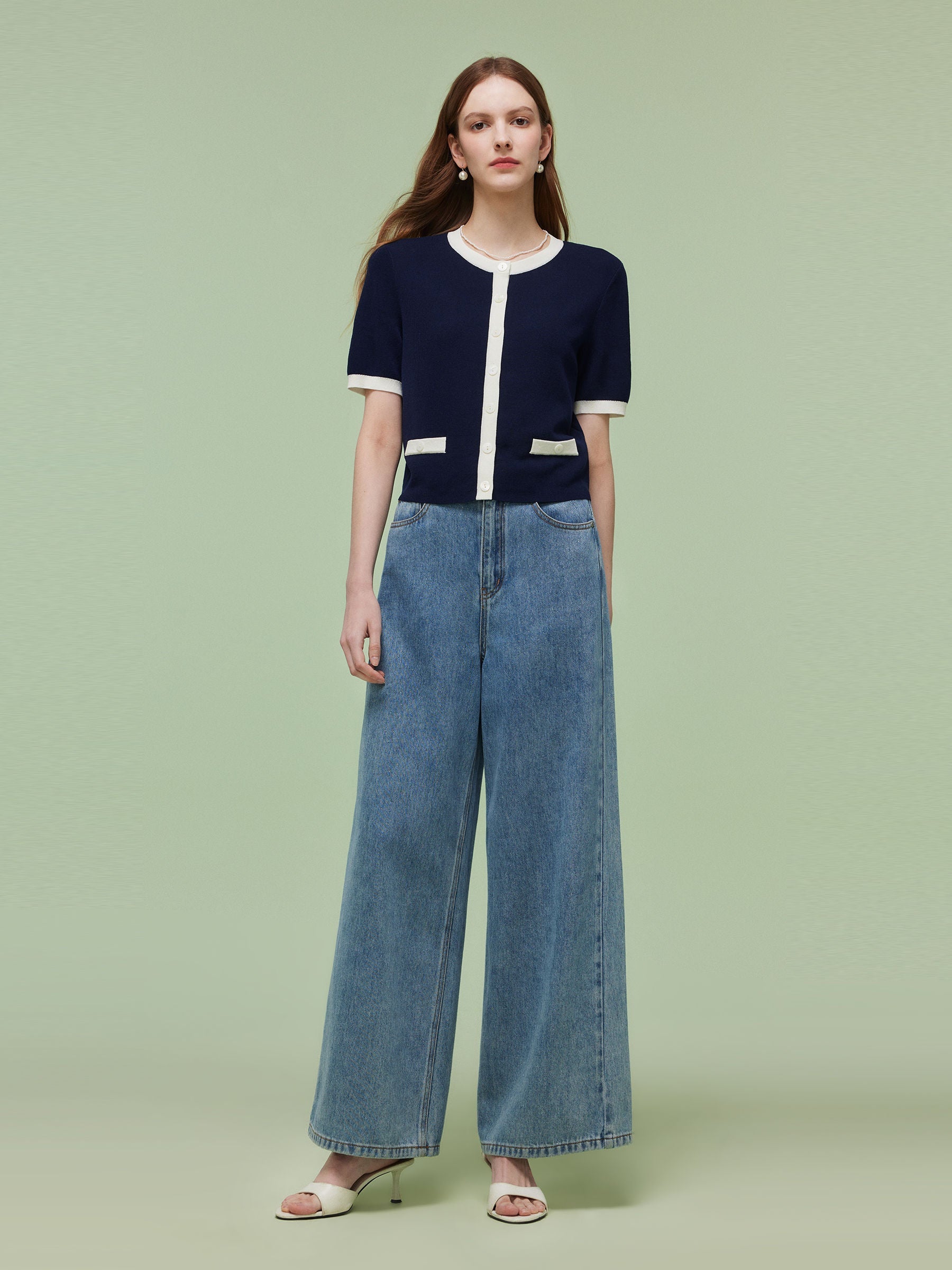 Evelyn & Co.™ | Contrast Trim Cardigan