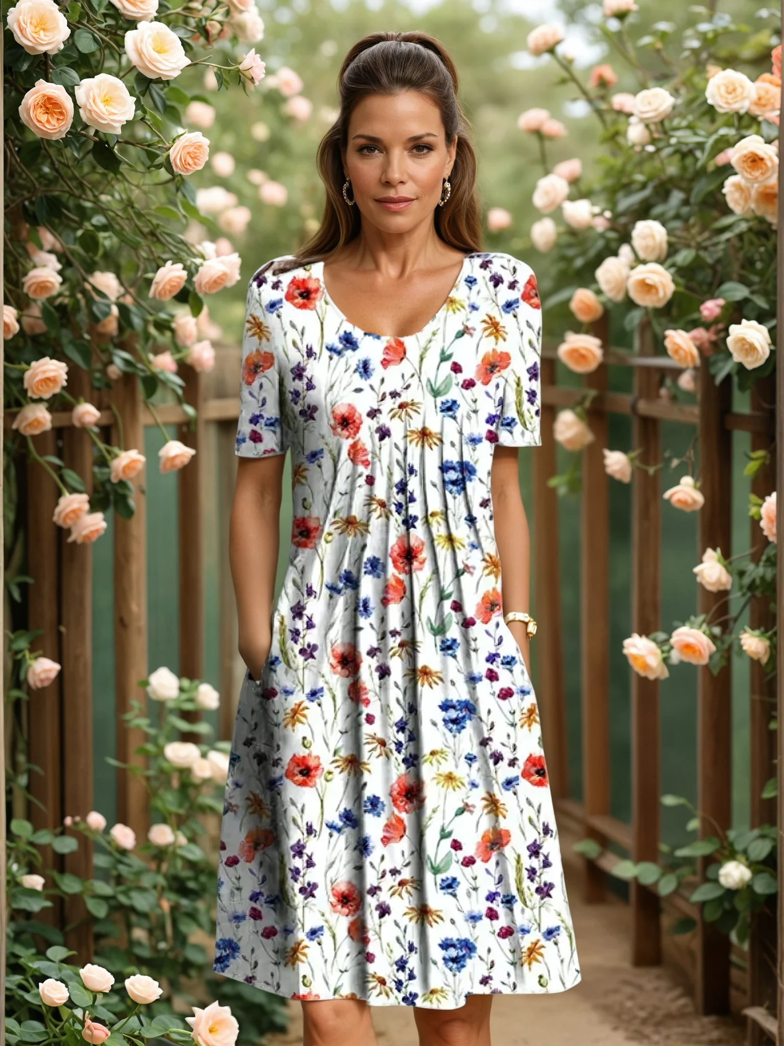 ELFRIDA | ELEGANT DRESS WITH TUMMY COVERAGE