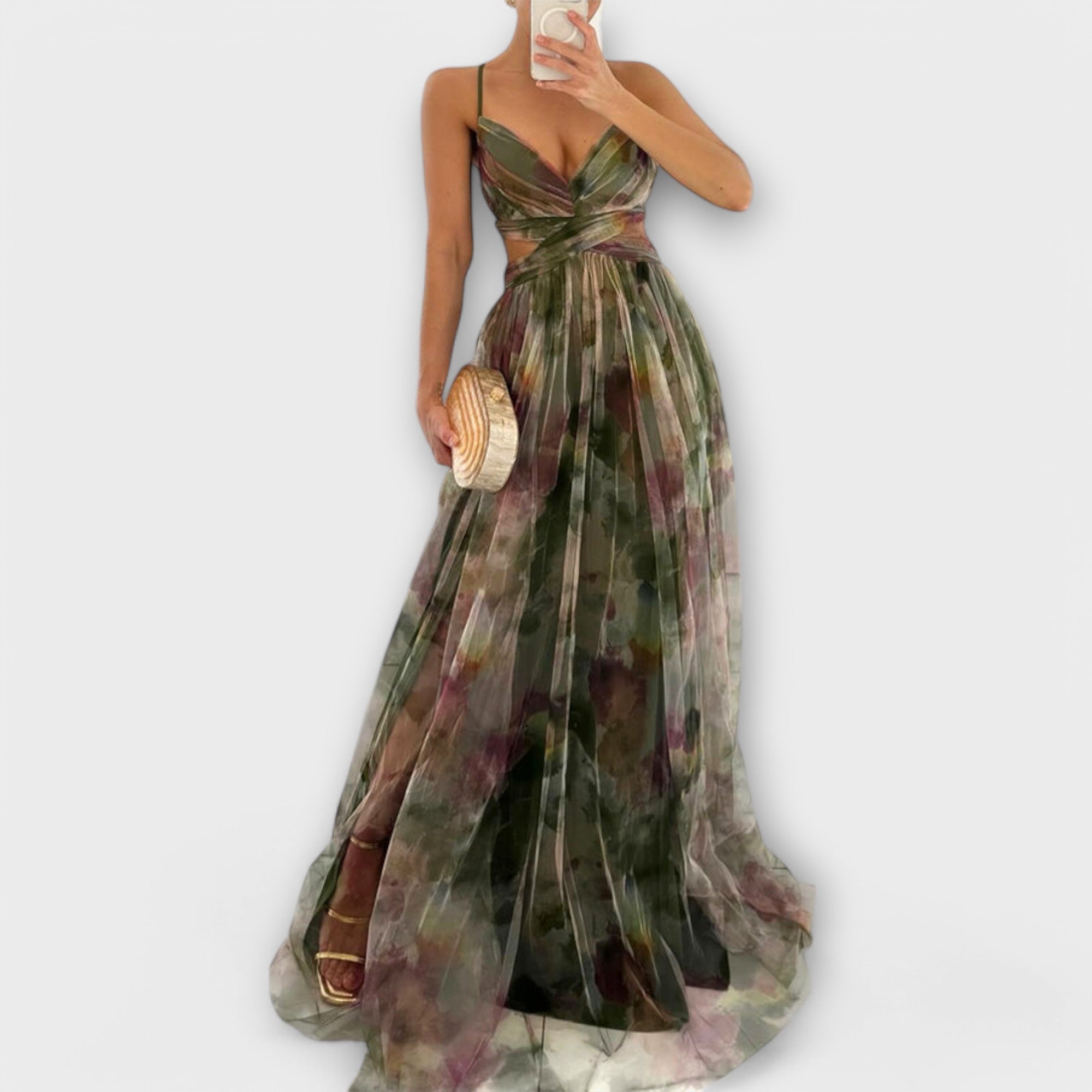 Evelyn & Co.™ | Elegant Mesh Maxi Dress