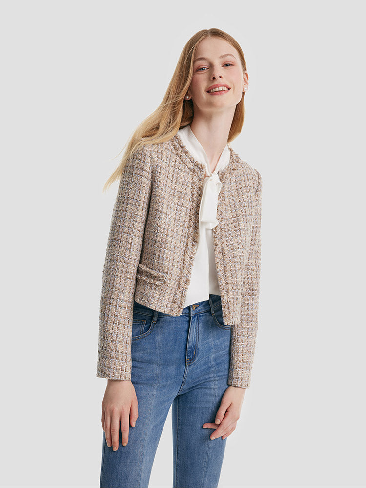 Evelyn & Co.™ | Frayed Crop Jacket