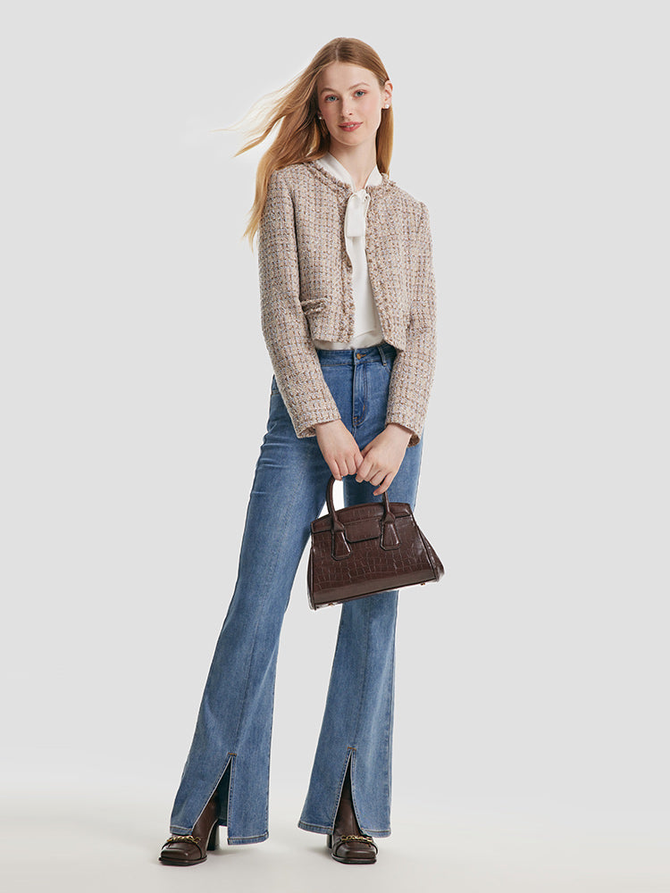 Evelyn & Co.™ | Frayed Crop Jacket