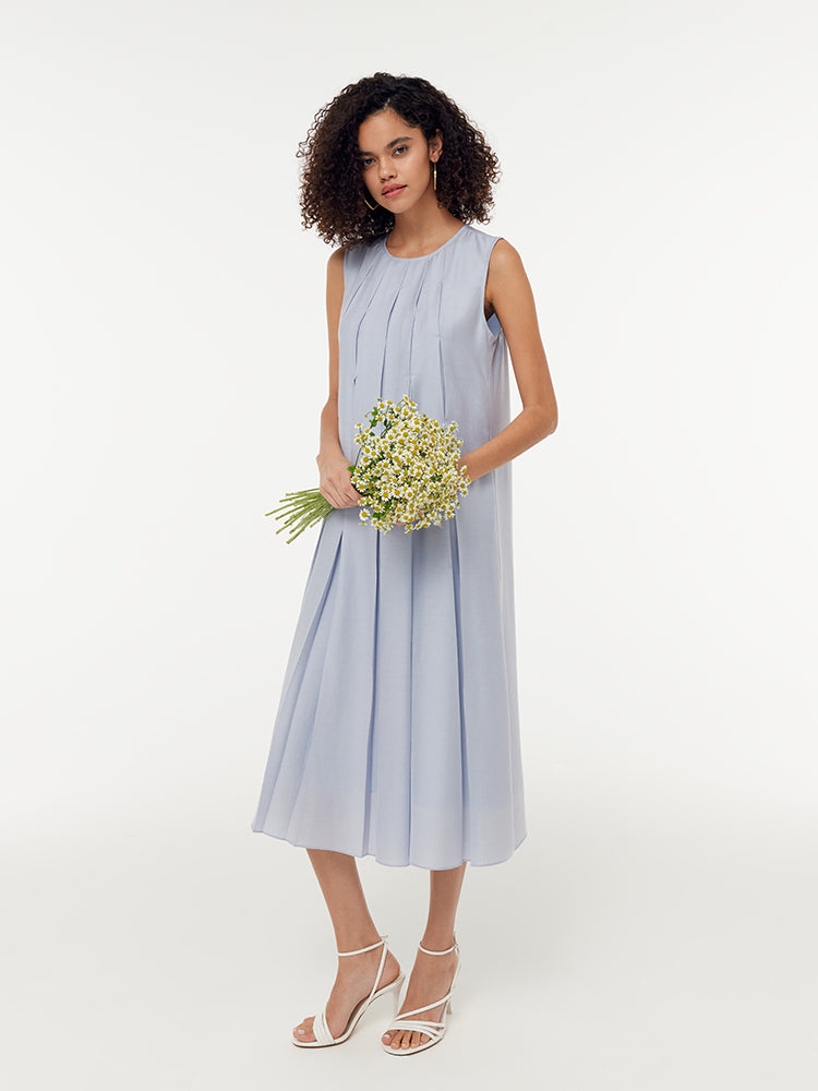 Evelyn & Co.™ | Acetate A-Line Midi Dress