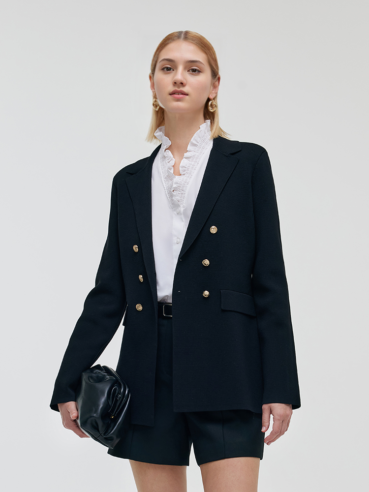 Evelyn & Co.™ | Stretch Lapel Knit Blazer