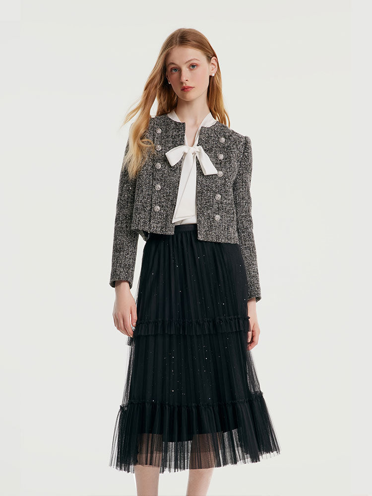 Evelyn & Co.™ | Double-Breasted Crop Jacket