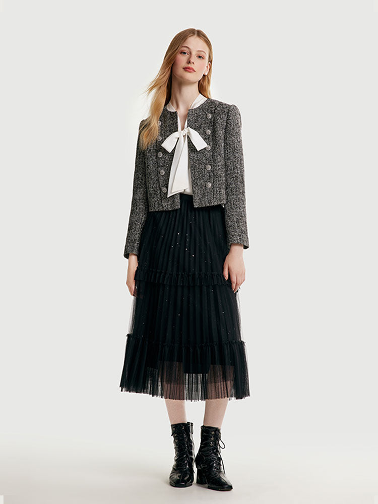 Evelyn & Co.™ | Double-Breasted Crop Jacket