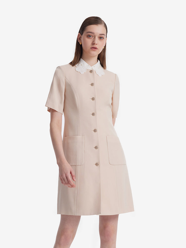 Evelyn & Co.™ |  Mini Dress With Detachable Lace Collar
