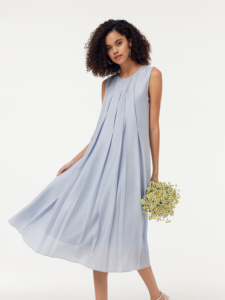 Evelyn & Co.™ | Acetate A-Line Midi Dress