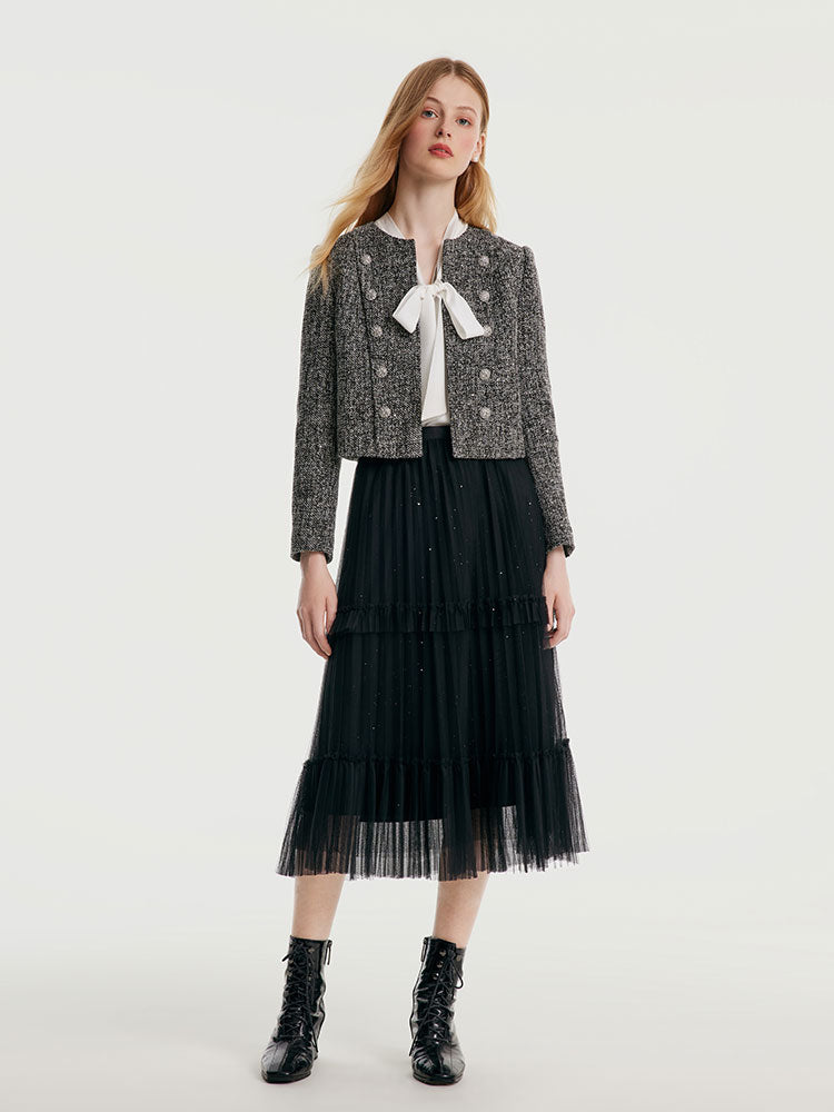 Evelyn & Co.™ | Double-Breasted Crop Jacket
