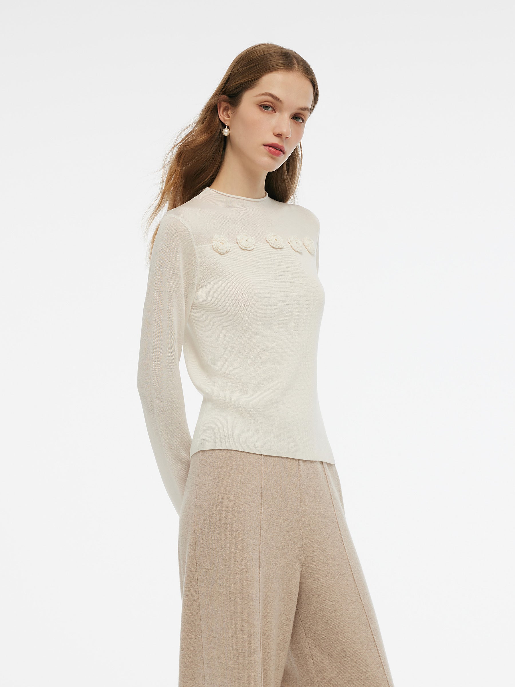 Evelyn & Co.™ |  Flower Knit Top