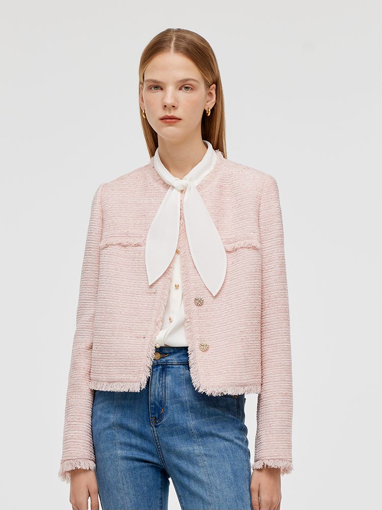 Evelyn & Co.™ | Collarless Crop Jacket